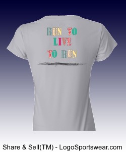 Run to live Distressed T Silver Design Zoom