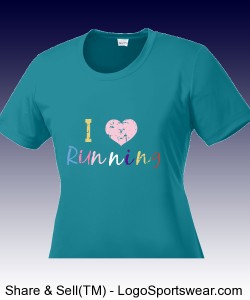 I heart Running Distressed Workout T Design Zoom